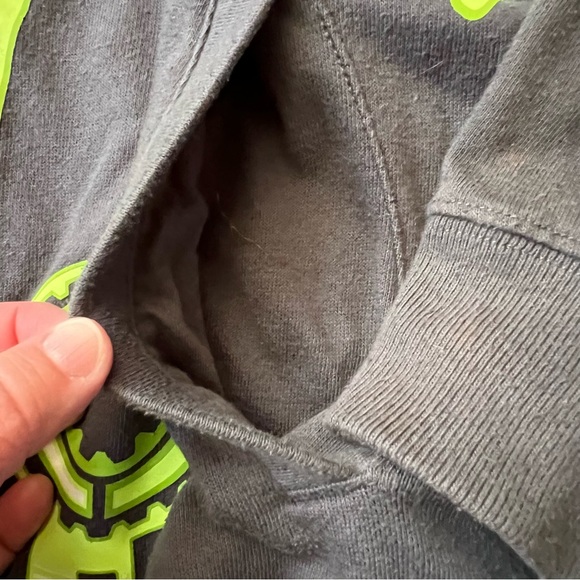 Brothers Full Front Zip Masked Robot Hoodie XXL (16) Grey and Green - Picture 7 of 15